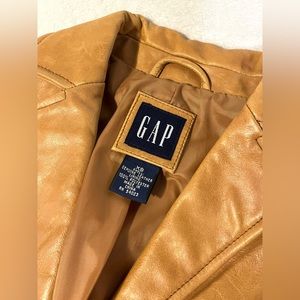 Gap Vintage Leather Button Up Blazer